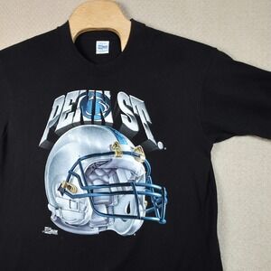 Vintage 90s Penn State Nittany Lions‎ T-Shirt Salem Sportswear L USA Big Helmet